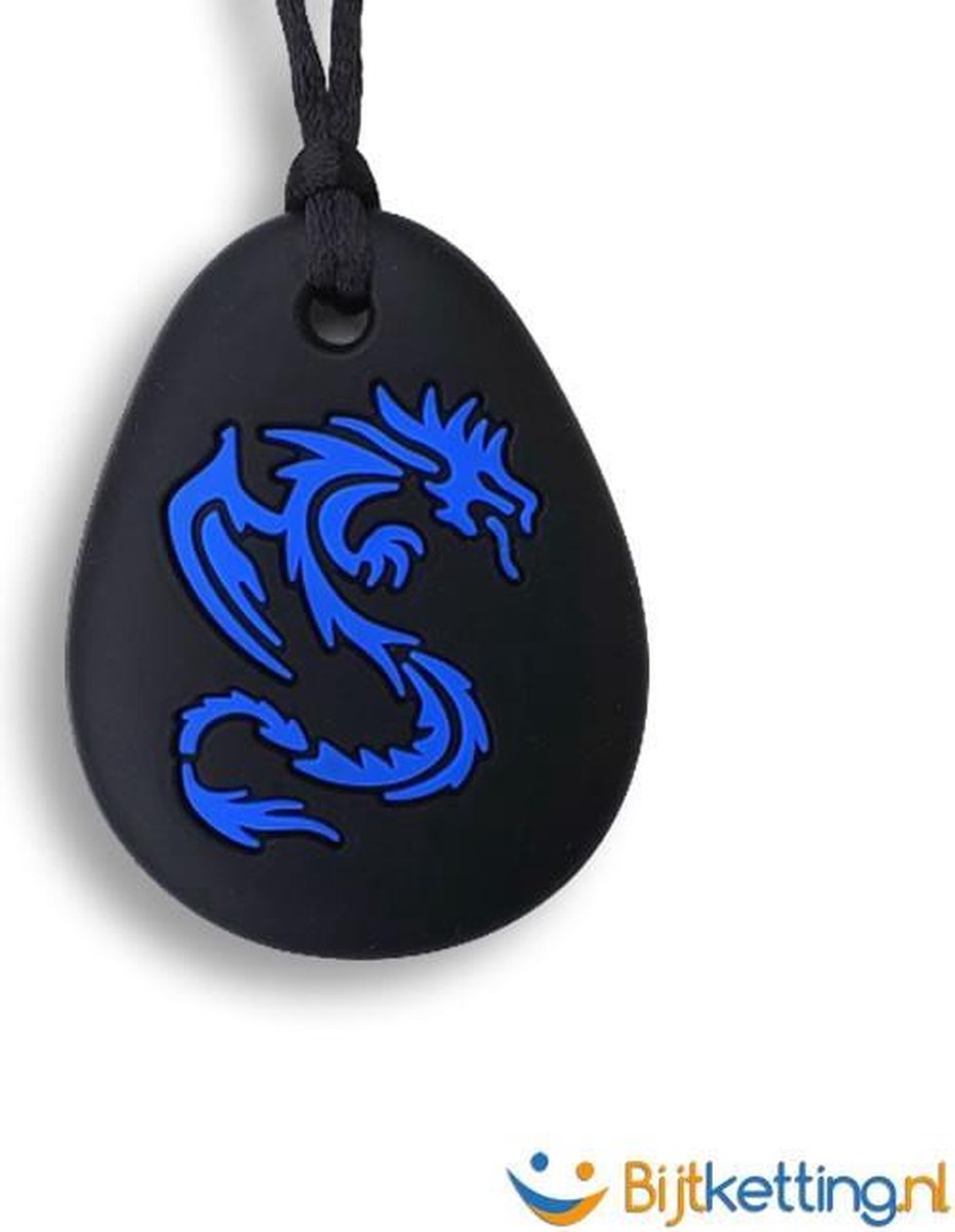 Bijtketting kauwketting | Dragon Draak Kauwsieraad | Blauw